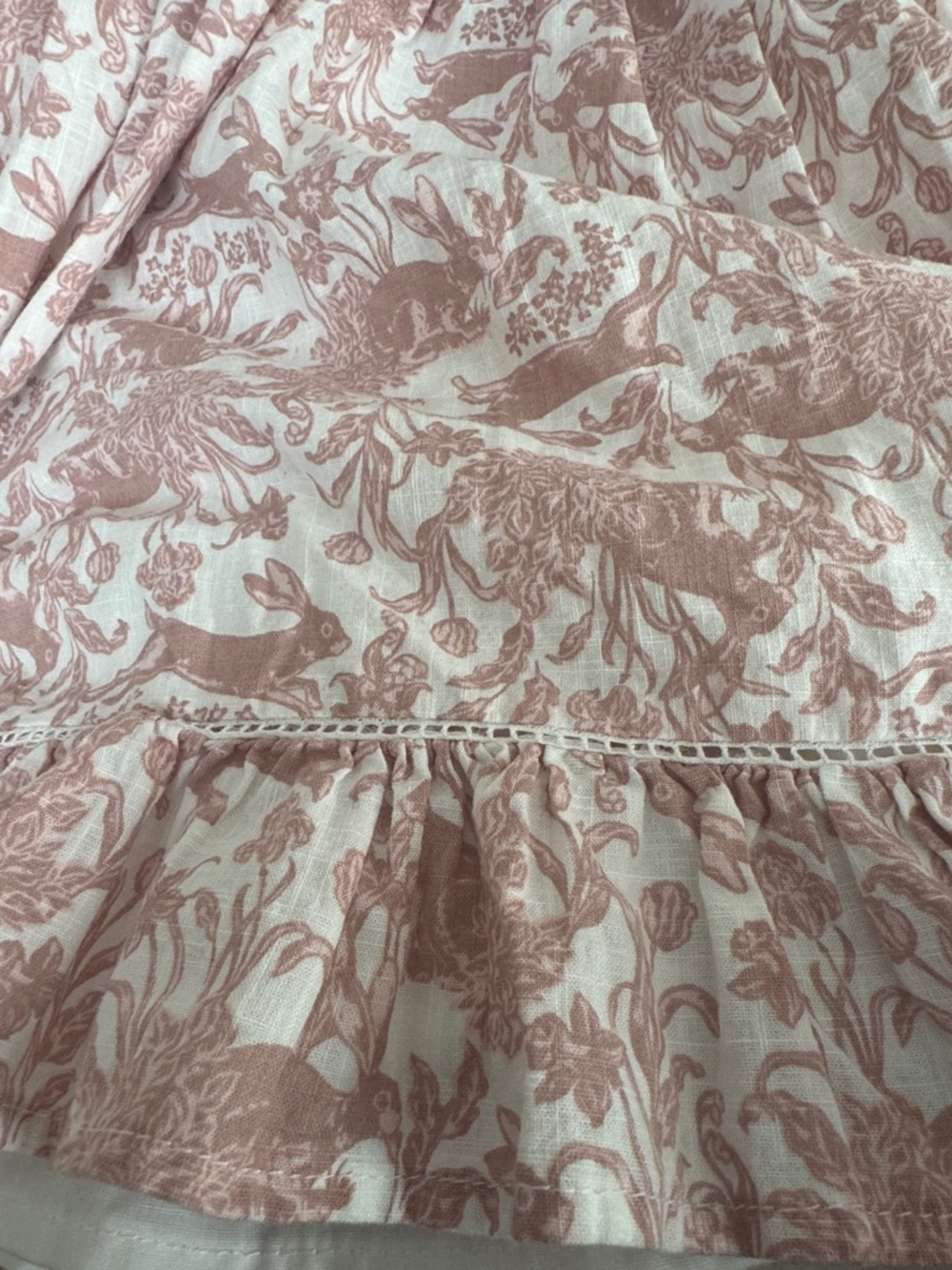 Girls 5T Pink Floral Ruffle Dress Cottagecore Sleeveless Party Easter - Picture 8 of 9
